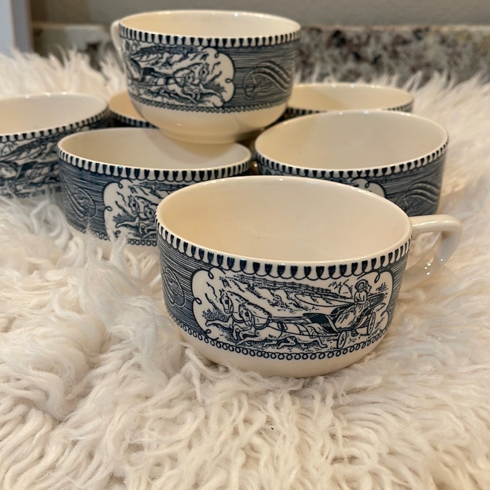 7 antique cups